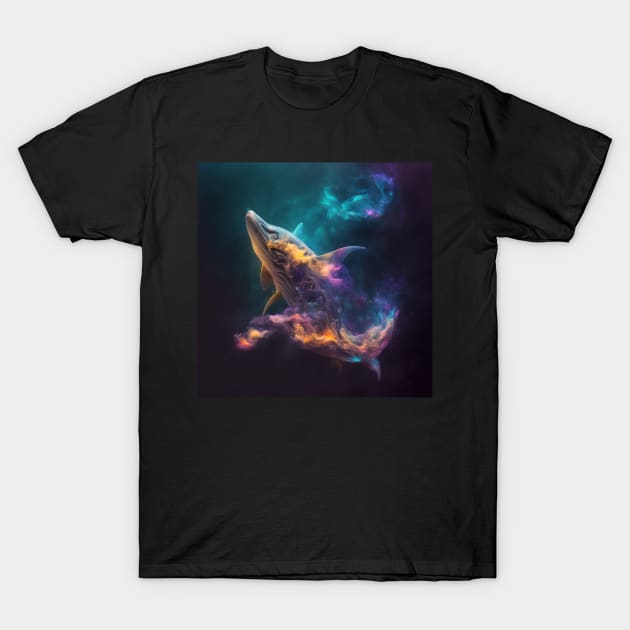 Shark in Space with unique Design T-Shirt by HappysSpace